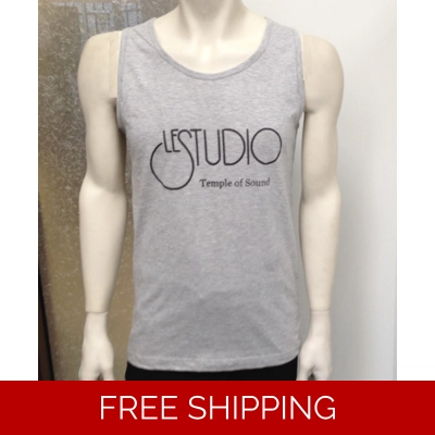 Le Studio Tank Top Grey Black Front Logo TOS